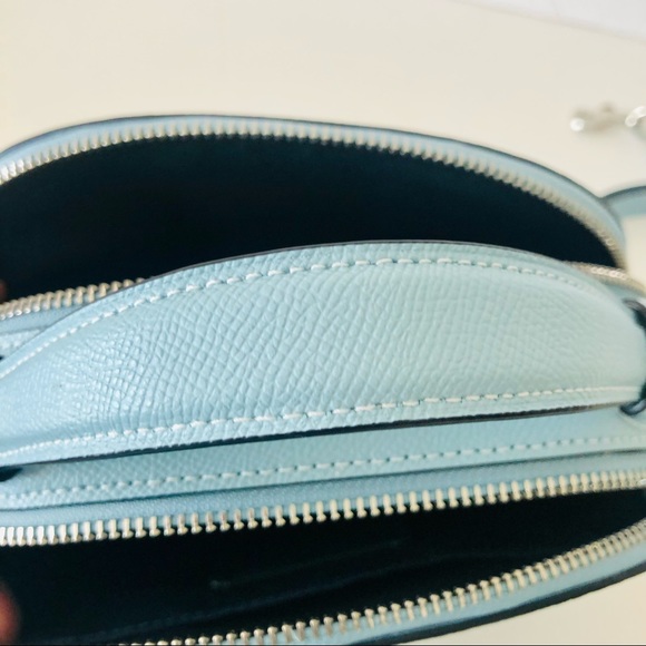 Coach Serena Satchel Top Handle Blue Leather Purse